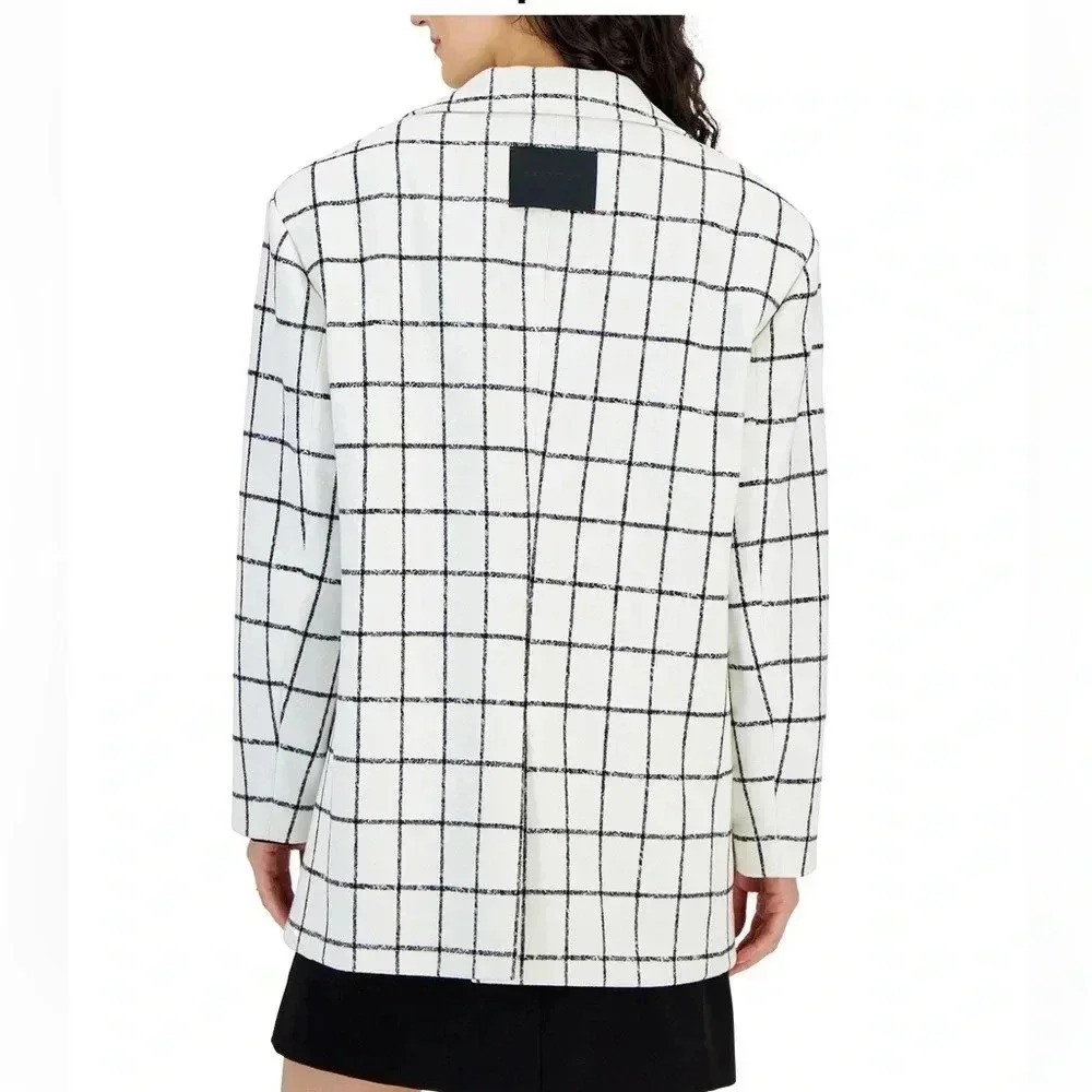 Hugo Boss Windowpane Check Oversized Blazer, size 14 - Picture 7 of 9